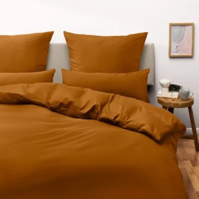 Imagen de Blumtal Juego de Funda Nordica Cama 105 Microfibra Edredon 190x200 y 2 Fundas Almohada 70x40, Certificado Oeko Tex, Muy Suave Transpirable Marrón
