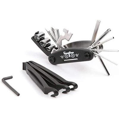 Imagen de WOTOW 16 en 1 Multiherramienta Bicicleta, Kit Reparacion Herramientas con Barra de Palanca Neumáticos, Repara Pinchazos Bicicleta,para el Mantenimiento Diario Bicicletas