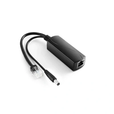 Imagen de REVODATA PoE Splitter Gigabit 12V/2A Conector DC 5.5*2.5mm, Salida de 48V a 12V/2A, Compatible 5.5*2.1 mm, IEEE802.3af/at 10/100/1000Mbps, Adaptador Activo Plug &amp; Play (PS5712TG 25)