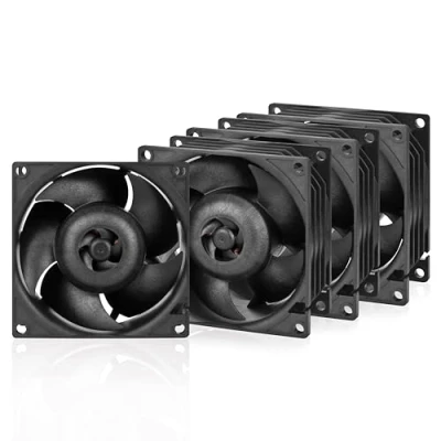 Imagen de ARCTIC S8038 7K (4 Piezas) Ventilador, 80x80x38 mm, 5007000 rpm, Controlado por PWM, conector de 4 pines, 12 V DC Negro