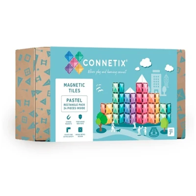 Imagen de Construcción Connetix Pastel Rectángulo 24 piezas