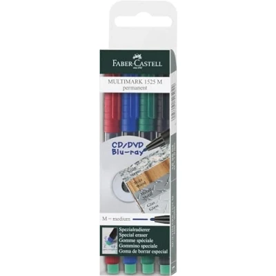 Imagen de Faber Castell Punta media permanente multimarca (juego de 4)