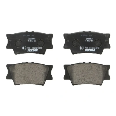 Imagen de TEXTAR 2433801 Juego de pastillas freno no preparado para indicador desgaste TOYOTA: RAV4 III SUV, IV Camry VII Berlina, LEXUS: ES