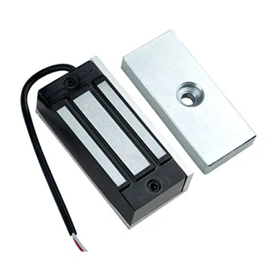 Imagen de AMAO Cerradura magnética electrónica 60KG 132LBS Impermeable DC12V electromagnética Fuerza Retención para Control Acceso Puerta Sistema Seguridad Fail Safe NC Modo