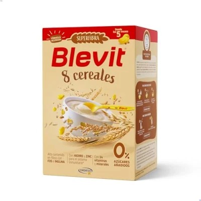 Imagen de Blevit Superfibra 8 Cereales 500g Papilla para Bebé desde los 5 Meses con Vitaminas, Minerales y Fibra