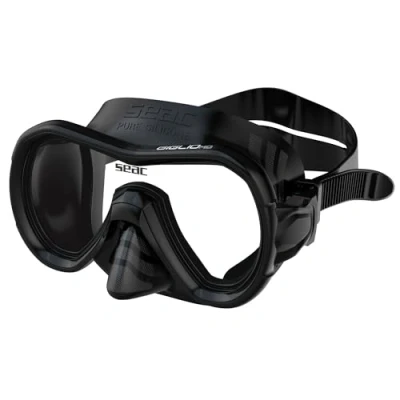 Imagen de Seac Giglio, Máscara a lente única para Buceo y Snorkeling, Unisex Adultos, negro, Regular