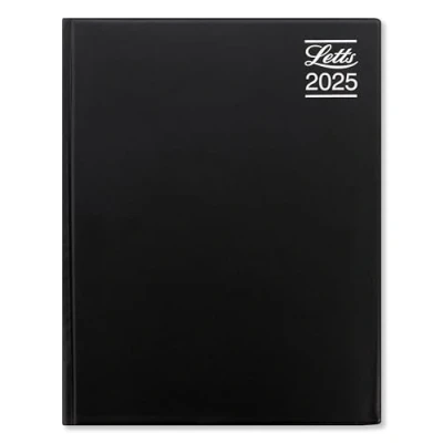 Imagen de Letts of London Rhino Agenda 2025 (tamaño A4, vista semanal, con citas), color negro