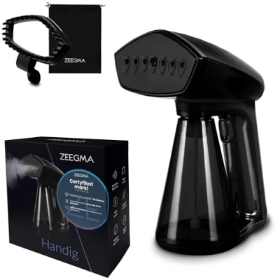 Imagen de ZEEGMA Handig Steamer Piastra per capelli a Vapore Ferro da stiro Vaporiera indumenti Sicurezza tutti i tessuti potente Accessorio spazzola speciale spessi 1600 W