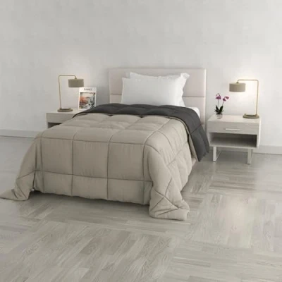 Imagen de Colcha de invierno Elegant, Gris claro/Gris oscuro, 1 plaza, 220x260x3 cm