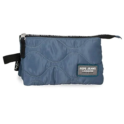 Imagen de Pepe Jeans Orson Estuche Triple Azul 22x12x5 cms Poliéster