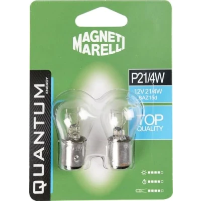Imagen de Magneti Marelli 070.0000009495 P21/4W Par de bombillas para coche doble luz 12 V 21/4W, casquillo BAZ15d