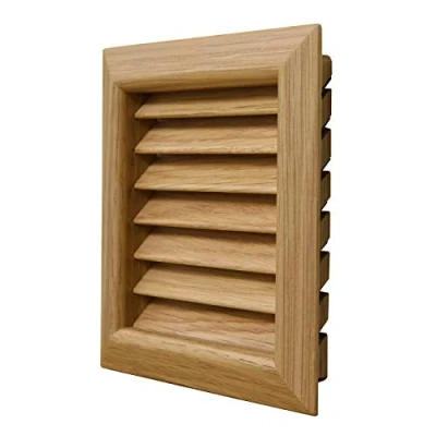 Imagen de La ventilazione lges100ql griglia di quadrata in legno quercia laccata, da incasso. dimensioni 112x112 mm
