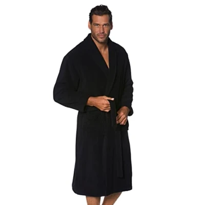 Imagen de JP 1880 Bademantel Frottee, Albornoz para Hombre, Negro, 7XL