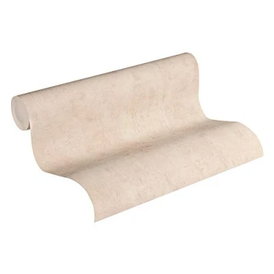 Imagen de A.S. Création Papel pintado Liso Blooming tejido no 10.05 m x 0.53 Beige Fabricado en Alemania 224064 2240 64