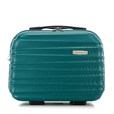 Imagen de WITTCHEN Maleta de cosméticos Viaje Equipaje Mano Cabina ABS Cerradura combinación Groove Line Neceser Verde