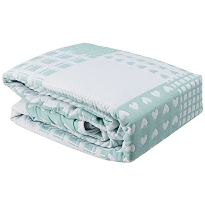 Imagen de VIALMAN Colcha Bouti Ligera Sofia 21 para Cama Individual de 90 cm Tamaño 180 x 270 cm, Color Verde