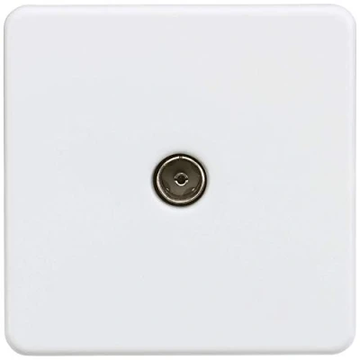 Imagen de Knightsbridge SFAV0100MW Salida de TV sin Tornillos 1G (no aislada), Color Blanco Mate