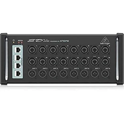 Imagen de Behringer SD16 I/O Stage Box con 16 preamplificadores Midas controlables a distancia, 8 salidas, red AES50 y concentrador de monitoreo personal ULTRANET