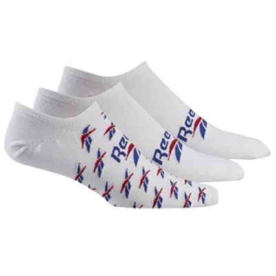 Imagen de Reebok CL Fo Invisible Sock 3P Calcetines, Unisex Adulto, Blanco/vecblu/vecred, M