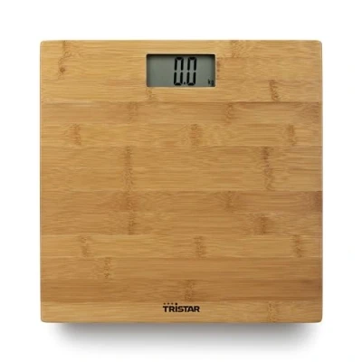 Imagen de Tristar WG 2432 Báscula Personal Digital con Pantalla LCD, Peso hasta 180 kg, 0.1 kg de Precisión, Carcasa Estilo Bambú