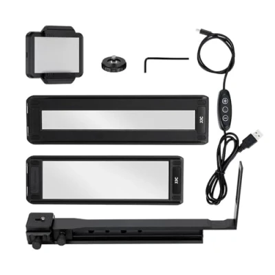 Imagen de JJC Adaptador digitalizador de película 35 mm y 120, escáner Negativo con luz Trasera LED, Soporte 135 (35 mm) 120 Varillas Ajuste para copiar Negativos