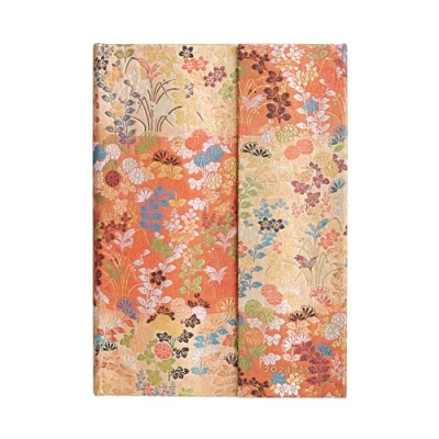 Imagen de Kara ori (Japanese Kimono) Midi 18 month Horizontal Hardback Dayplanner 2025 (Wrap Closure)