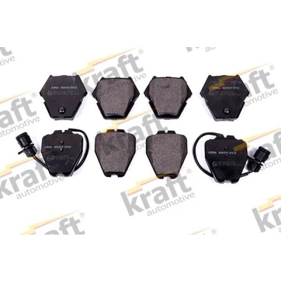 Imagen de KRAFT 6000392 Juego de pastillas freno Eje delantero con contacto avisador desgaste AUDI: A8 D2, 100 C4 Berlina