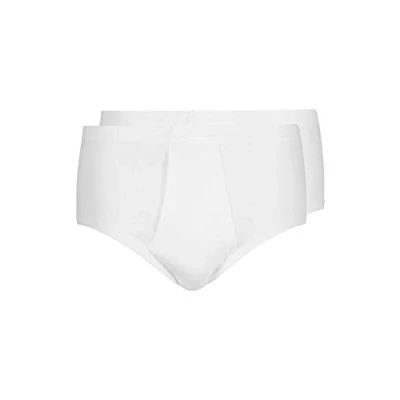 Imagen de HUBER Duo Line 2: 2 Rippe Slip mit Eingriff 2er Pack Cierre, Blanco (Weiss 0500), XXXL Hombre