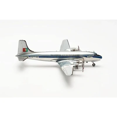 Imagen de herpa Miniatura del avión Tap Air Portugal Douglas DC 4 CS TSD, Escala 1/200, Modelo prefabricado, maqueta de colleción, modelismo, Avion Son Soporte, Figura Metal