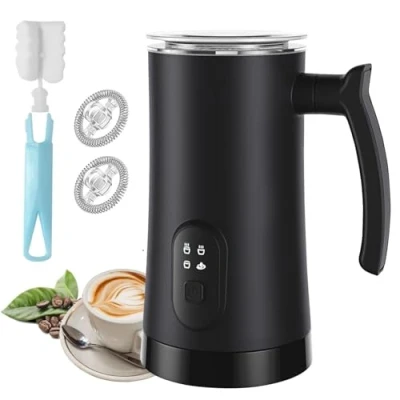 Imagen de Weinsamkeit Espumador de Leche Electrico, 4 en 1 Eléctrico con 2 Batidores y Apagado Automático Espumado Caliente Fría Calentador para Café Latte Capuchino