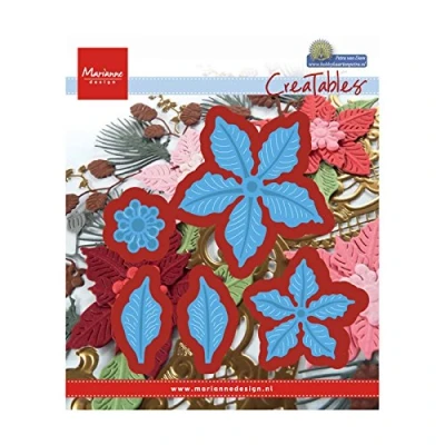 Imagen de Marianne Design Creatables Troqueles con diseño Poinsetia (Petra), Metal, Azul, 15 x 13 0,5 cm
