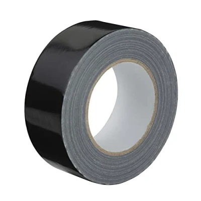 Imagen de GTSE Cinta americana negra de 48 mm x 50 m tela resistente, adhesiva e impermeable Para reparar, fijar, agrupar, reforzar y sellar 1 rollo