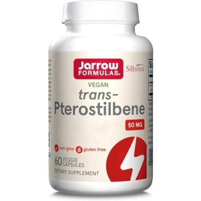Imagen de Jarrow Formulas, Trans Pterostilbene, 50mg, 60 Cápsulas veganas, Probado en Laboratorio, Sin Soja, Gluten, Vegetariano, No GMO