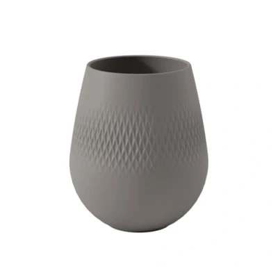Imagen de Villeroy &amp; Boch Manufacture Collier jarrón, 12 x 15 cm, Carré, taupe