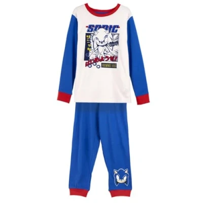 Imagen de Sonic Pijama de Invierno Juego, Azul y Blanco, 10 años Unisex niños