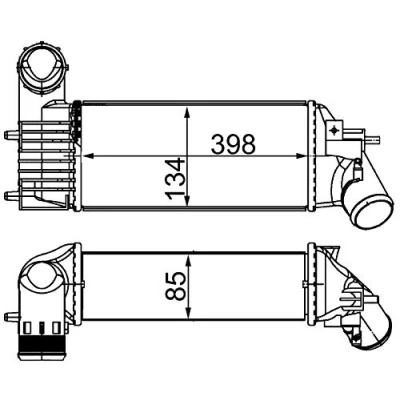 Imagen de MAHLE ORIGINAL CI 26 000S Intercooler PEUGEOT: 406 Berlina, 607 CITROËN: C5 I Hatchback