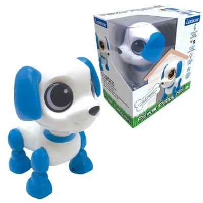 Imagen de Lexibook Power Puppy® Mini Mi pequeño Perro Robot con Sonidos, música, Efectos de luz, repetición Voz y reacción a los Sonidos ROB02DOG