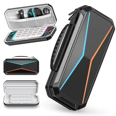 Imagen de Lmcpa Diseñado Bolsa para Consola Nintendo Switch 2 2025, de Viaje con 20 Cartuchos Juego, PC Estuche Rígido Portátil Protector 2025 y Accesorios, Negro