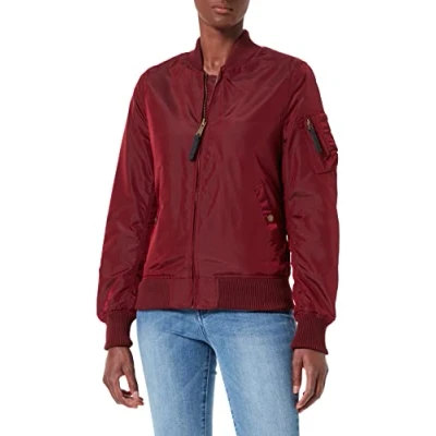 Imagen de ALPHA INDUSTRIES MA 1 TT Chaqueta, Rojo (Burgundy 184), S para Mujer