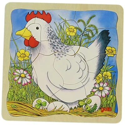 Imagen de goki Puzzle de Capas, la gallina, Multicolor, S (57521)
