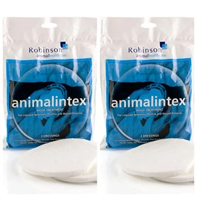 Imagen de Animalintex Poultice de pezuña x paquete doble. Cada contiene 3 apósitos.