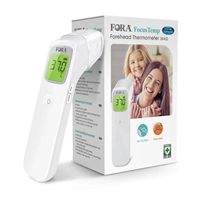 Imagen de FORA IR42 termómetro infrarrojo para la frente, antifiebre, sin contacto, multifuncional, adecuado bebés y adultos, medición inmediata precisa.