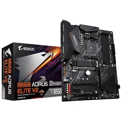 Imagen de Gigabyte B550 AORUS Elite V2 (AMD Ryzen 5000/B550/ATX/PCIe4.0/DDR4/USB3.2 Gen 1/Realtek ALC1200/M.2/2.5 GbE LAN/HDMI/DP/Gaming Motherboard)