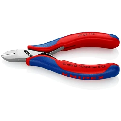 Imagen de Knipex Alicates de corte diagonal para electrónica con fundas multicomponentes 115 mm 77 02