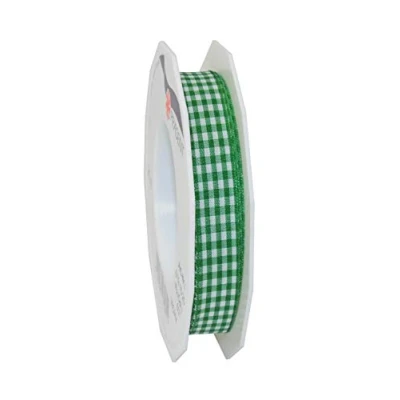 Imagen de PRÄSENT Cinta de Regalo, Poliéster, Verde y Blanco, 20 m Rolle 15 mm