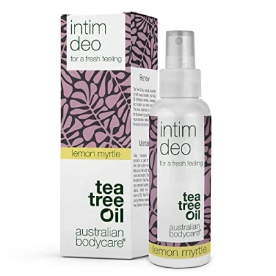 Imagen de Intim Desodorante Aceite de árbol té + Limón Myrtle 100% vegano íntimo contra olor desagradable e irritación en el área íntima, 100 ml