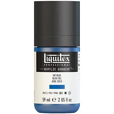 Imagen de Liquitex Professional Gouache acrílico extrafino viscocidad Baja, Tubo 59 ml, Azul Cielo
