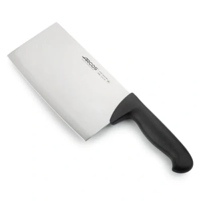 Imagen de Arcos Cuchillo carnicero Cleaver Acero Inoxidable Nitrum 8&quot; Mango polipropileno en negro Bactiproofilver Sistema identificación Color (7&quot;) Serie 2900 negro.