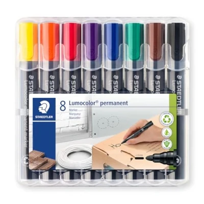 Imagen de Staedtler 352 WP8. Rotuladores permanentes de colores. Caja con 8 unidades