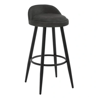 Imagen de WOLTU 1X Taburete Alto de Cocina Bar con Reposapiés Tapizados en Cuero sintético Silla Alta Metal Antracita BH327an 1